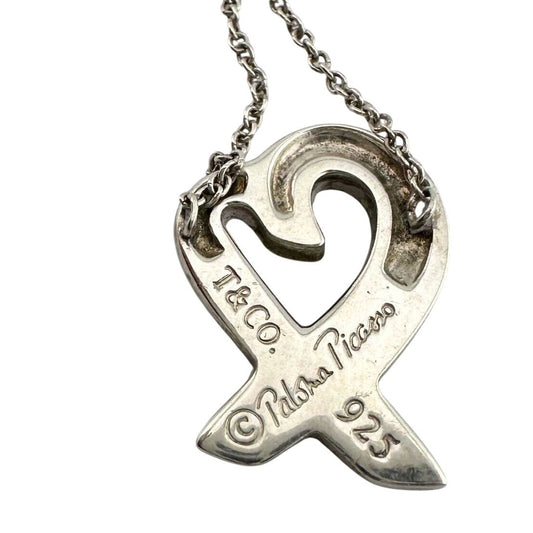 Tiffany & Co Paloma Picasso Small Loving Heart Pendant Necklace 16" Chain