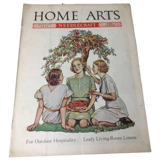 Home Arts August 1939 Vintage Collectible Needlecraft Magazine HOME ART A+ Stuff