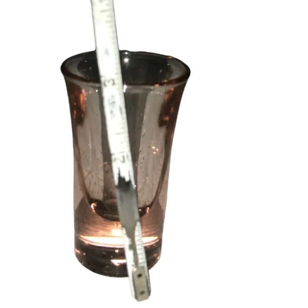 Light Pink Colored Barware Shot Glass- 3 inches tall - A+ Stuff