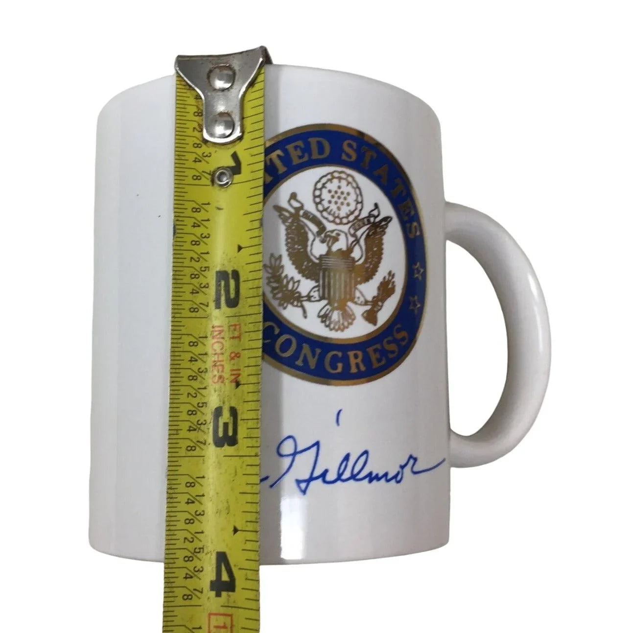 Vintage United States Congress Coffee Mug signed by Paul Gillmor "1990 Lincoln Day Dinner" A+ Stuff A+ Stuff
