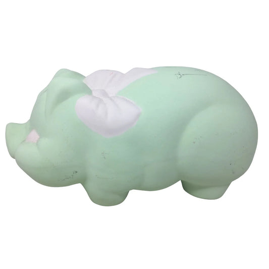 12" Mint Green Piggy Bank- Partially painted - Fun Project - Paint to Suit! A+ Stuff A+ Stuff Piggy Bank