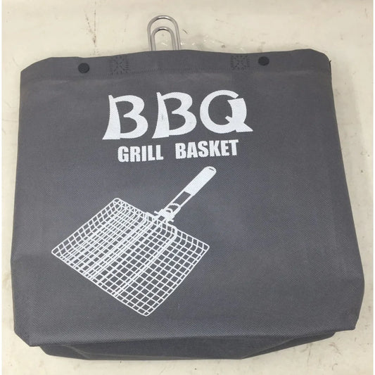 BBQ Grill Basket with Bag , Gloves, Wooden Skewers and Utensils New In Packaging - A+ Stuff