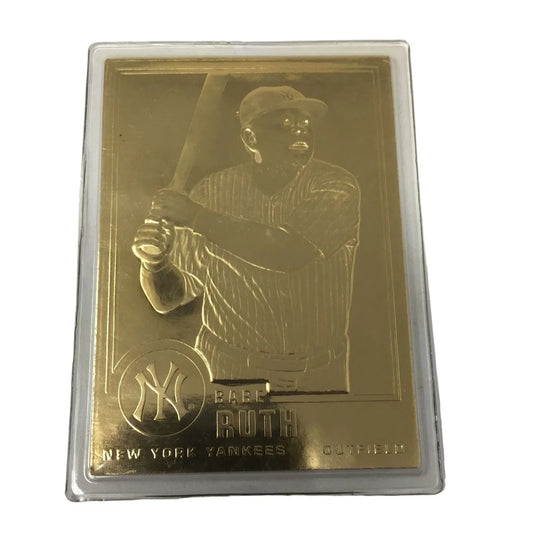 Vintage Collectible Babe Ruth New York Yankees Gold Baseball Card - A+ Stuff