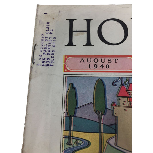 Home Arts August 1940 Needlecraft Vintage Collectible Magazine