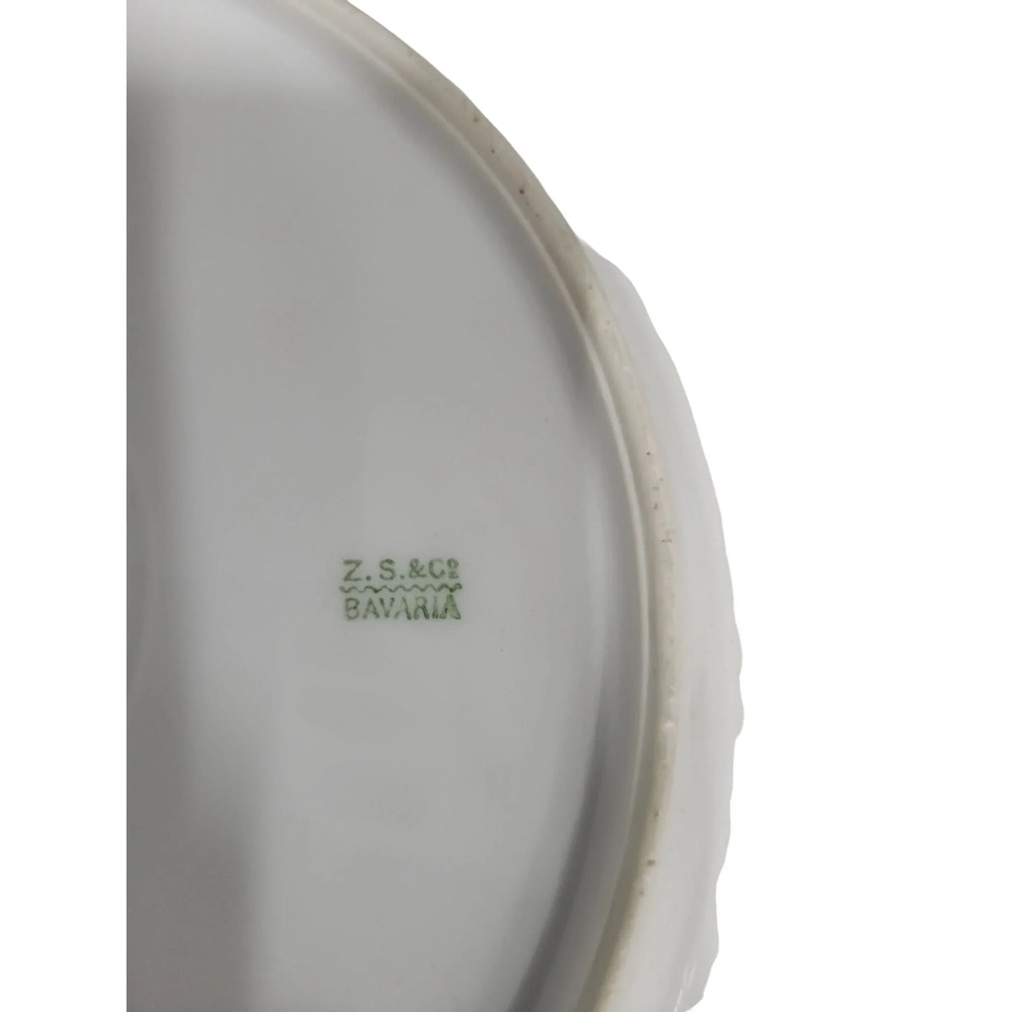 12 Bavaria White Plates with Peony Flowers printed around the border bavaria A+ Stuff