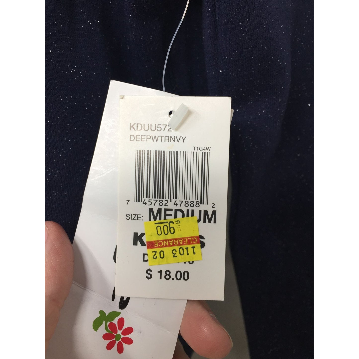 Energie Navy Blue Sparkly Long Sleeve Shirt Juniors/Teens Size Medium