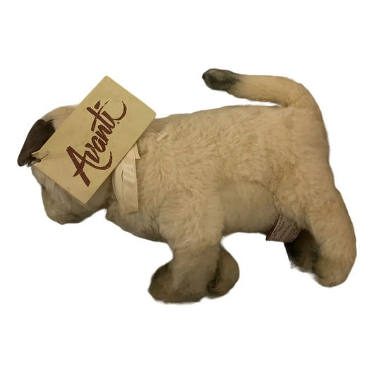 Avanti Siamese Cat Plush Stuffed Animal - Realistic Cat with Cream Colored Bow - Vintage Plush Collectible Avanti A+ Stuff