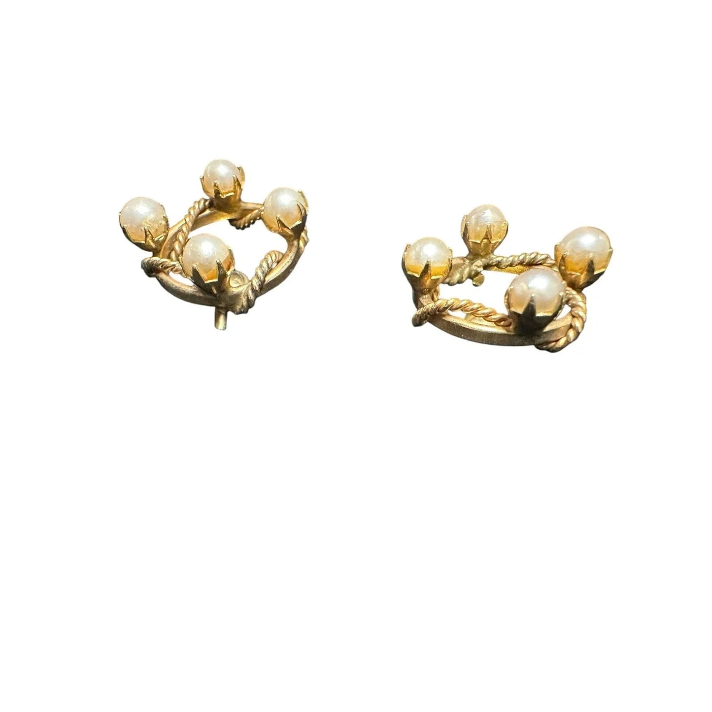 1950's Henry Griffith & Sons 1/20 - 12 K Gold Filled Pearl Screw back Earrings - Henry Griffith & Sons - Screw - Back Earrings - A+ Stuff