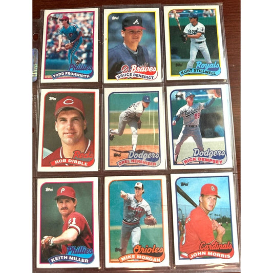 1980s & 1990 Misc MLB Baseball Cards 3 Binder Pages Lot - A+ Stuff - Collectible Trading Cards - A+ Stuff
