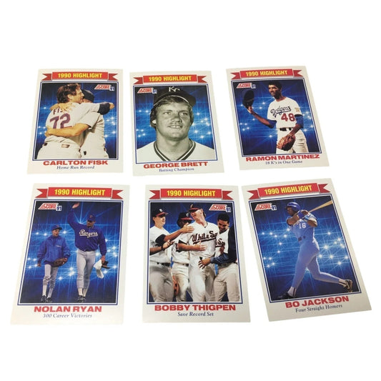 1990 Highlight Score 91 Collectible Baseball Trading Cards (6) - A+ Stuff - Collectible Trading Cards - A+ Stuff