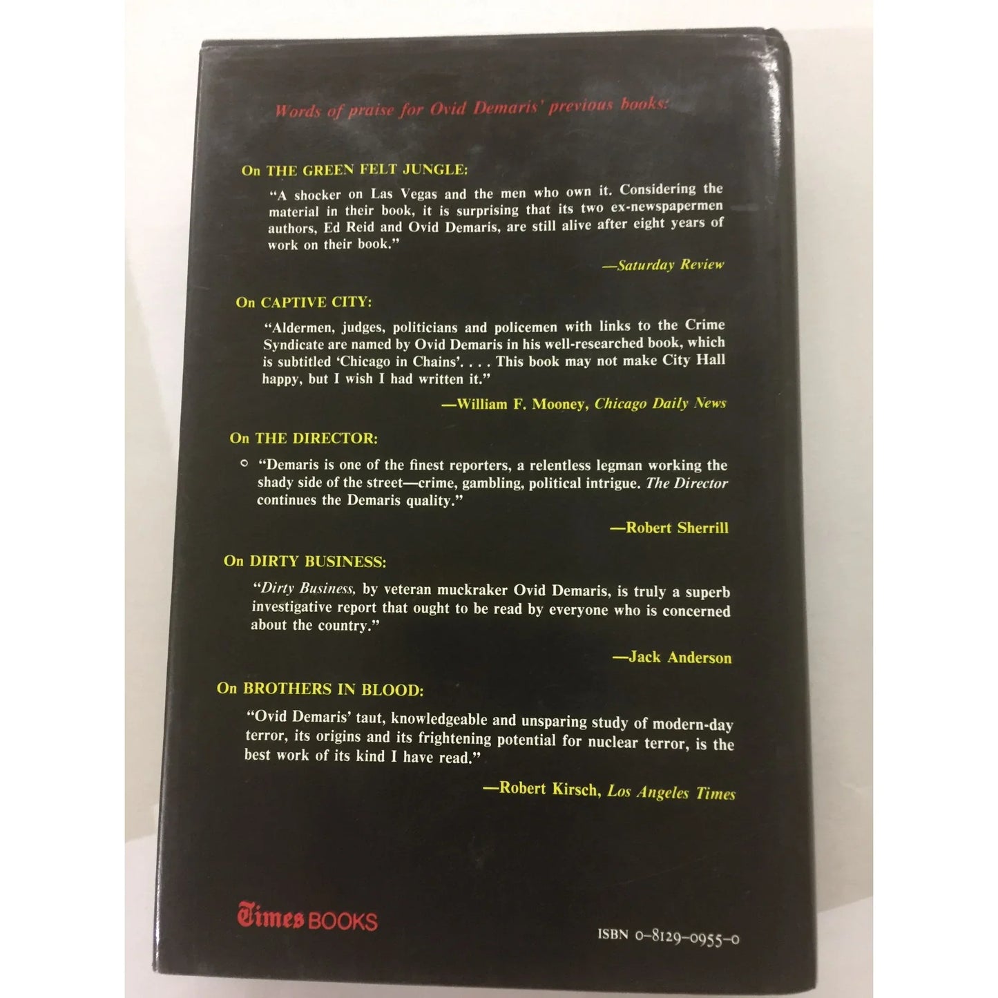 The Last Mafioso Hardback book by Ovid Demaris - A+ Stuff