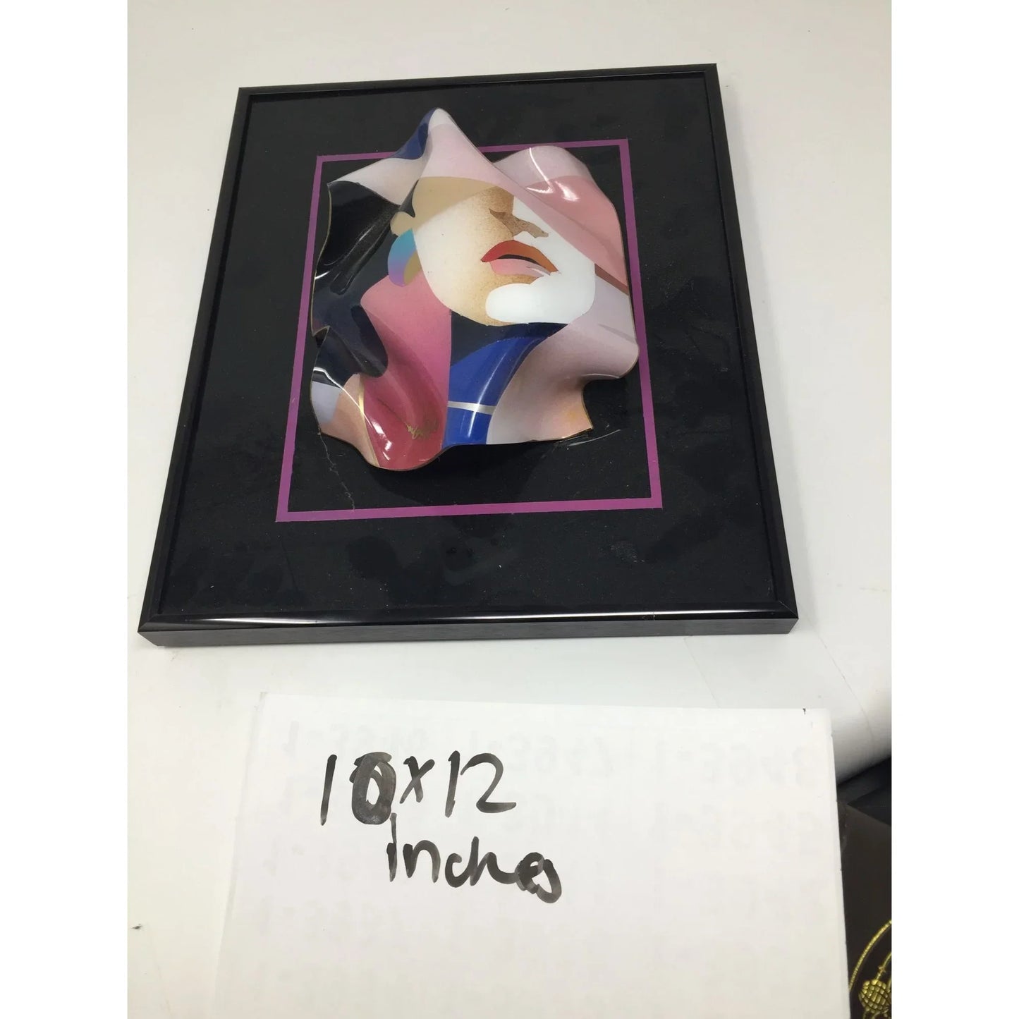 Nieleen Colorful Rectangular 3D Wall Art/Decor of Woman's Face - 10 by 12 inches - A+ Stuff