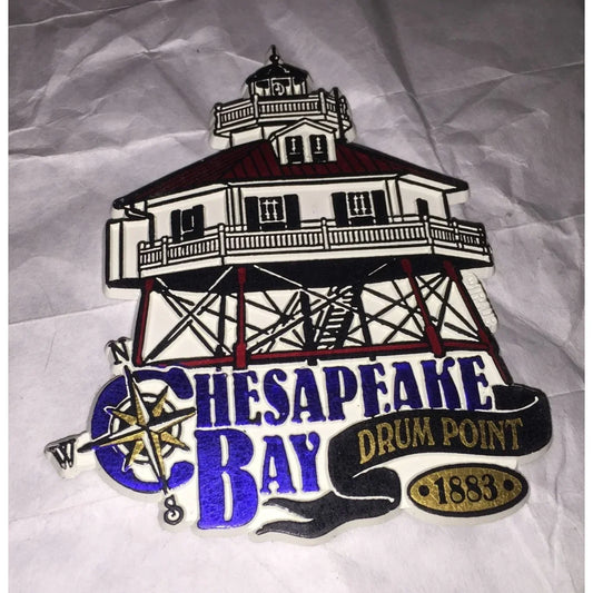 CHESAPEAKE BAY Drum Point 1883 Vintage Collectible Souvenir Magnet - A+ Stuff