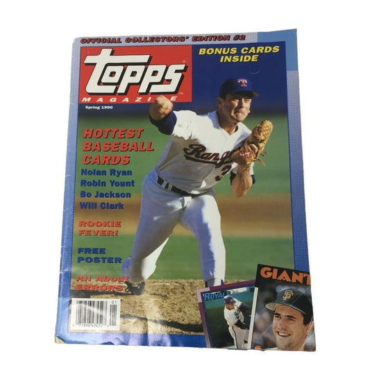 Vintage Spring 1990 Topps Magazine with Bonus Cards Inside! - A+ Stuff