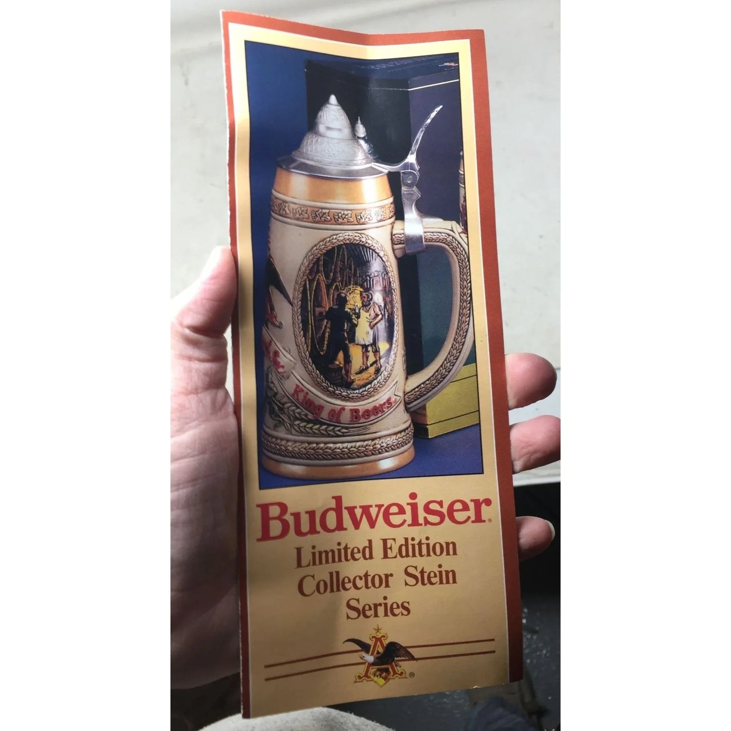 Vintage Budweiser Limited Edition Collectible Handled/Lidded Beer Stein - A+ Stuff