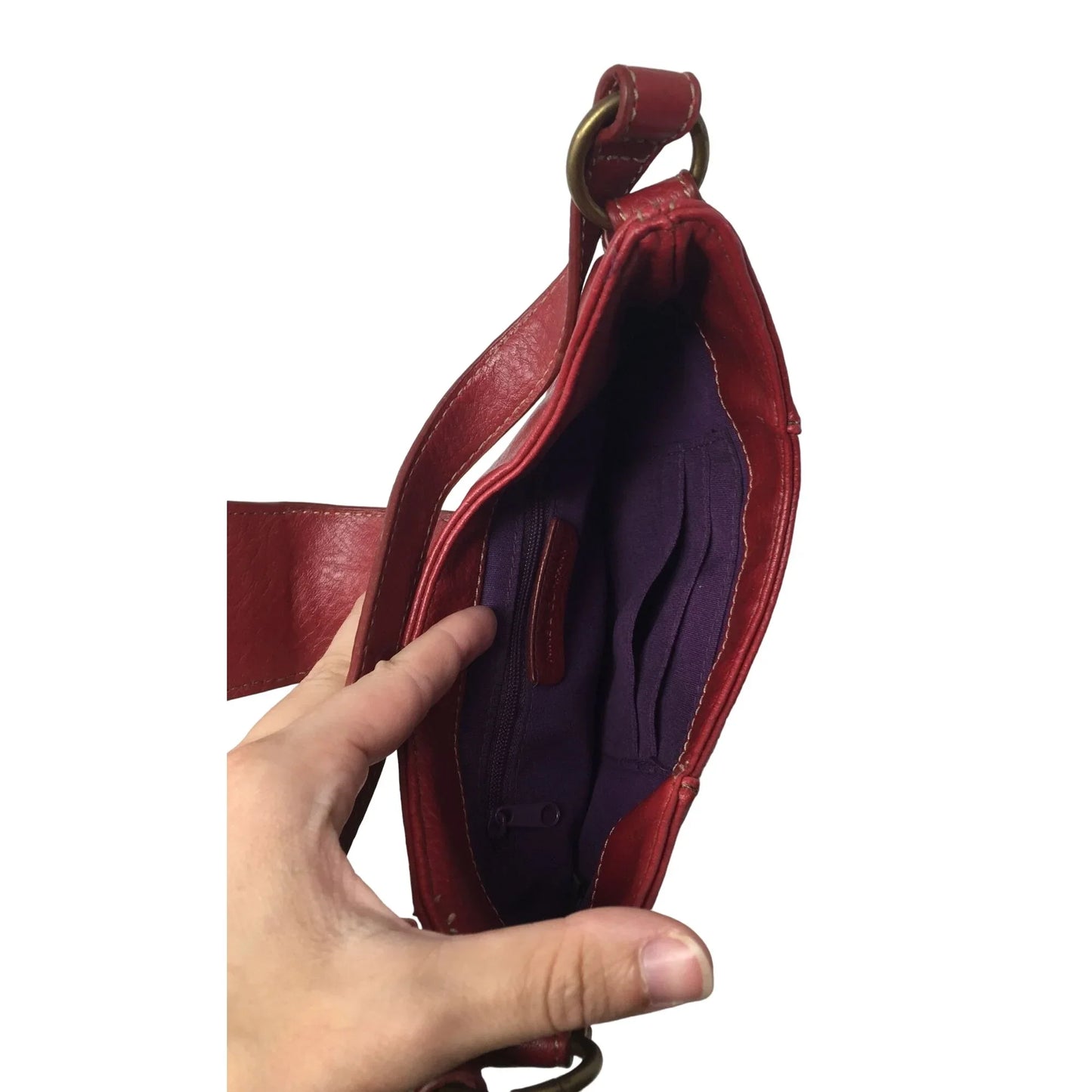 Nine & Company Womens Red/Purple Purse with Magnetic Closure - A+ Stuff