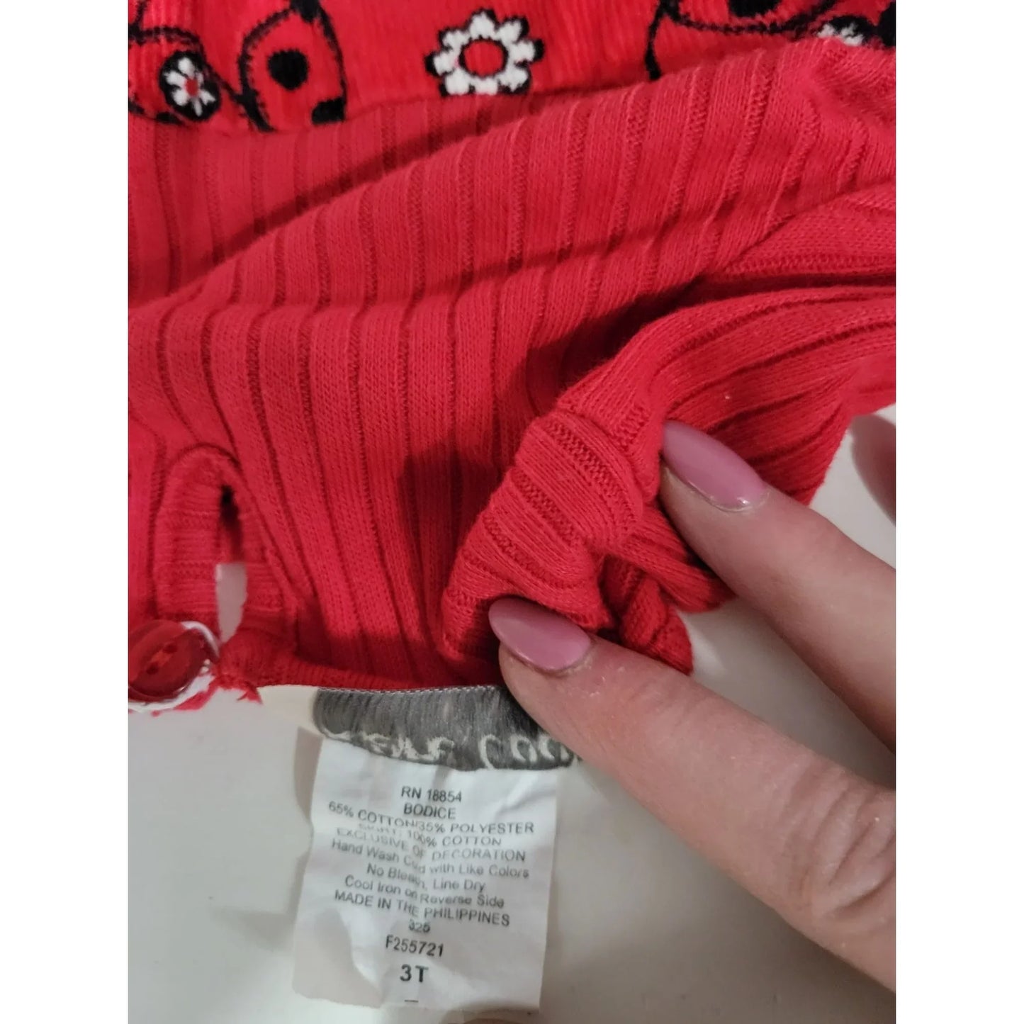 Rare, too! Toddler Girl's Long Sleeved Dress/shirt Size 3T with Lady Bugs - A+ Stuff