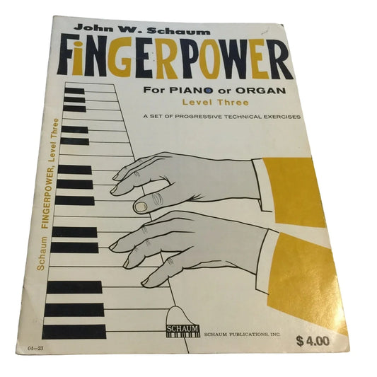 John W. Schaum Fingerpower for Piano or Organ A Set of Progressive Technical Exercises - A+ Stuff