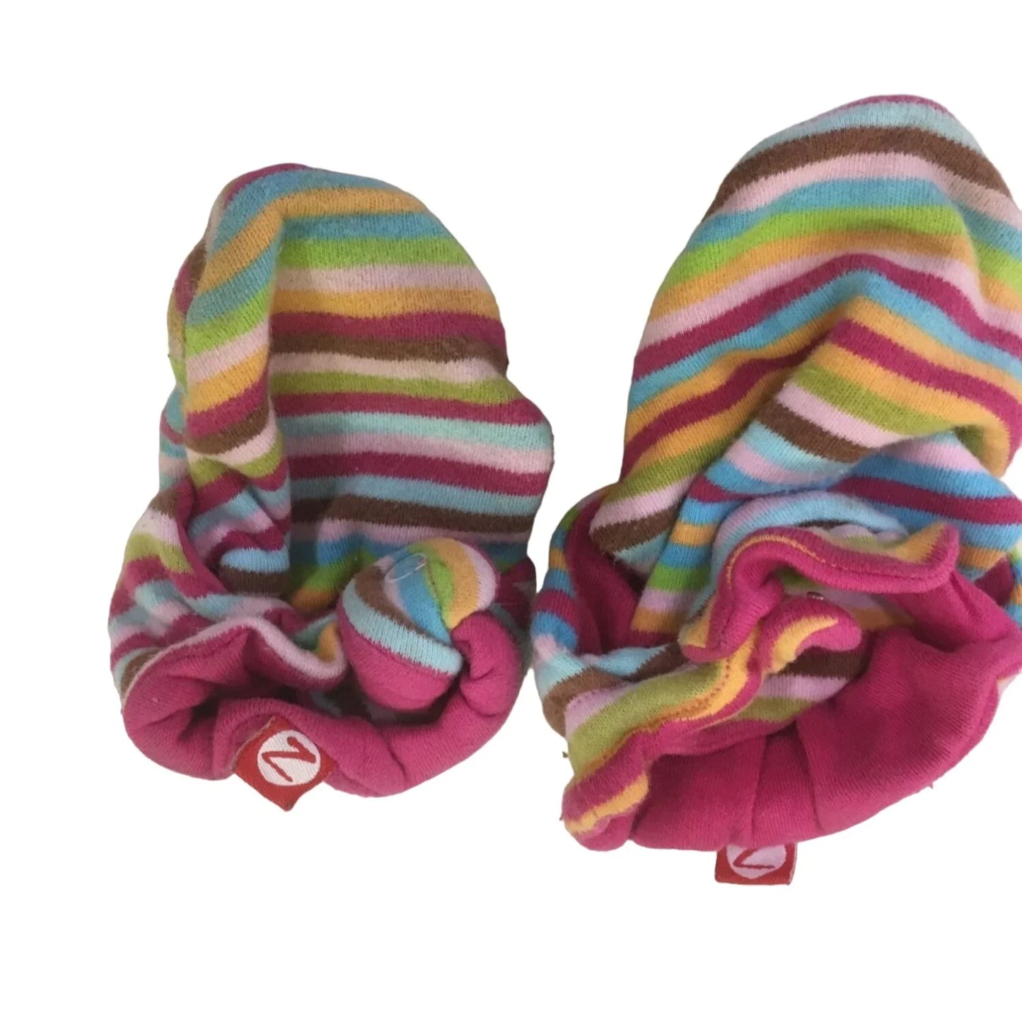Zutano Baby Girl Size 18M Striped Winter Hat and Mittens - A+ Stuff