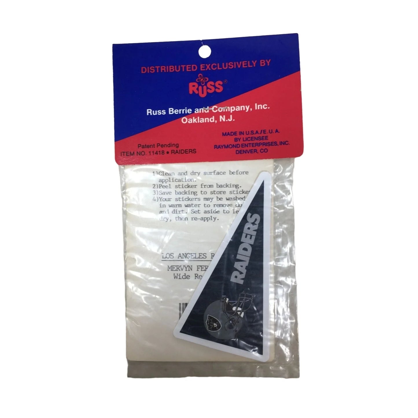 1990 Vintage Grid-star Collectible Autographed Player Static Cling Stickers w/ Pennants - A+ Stuff