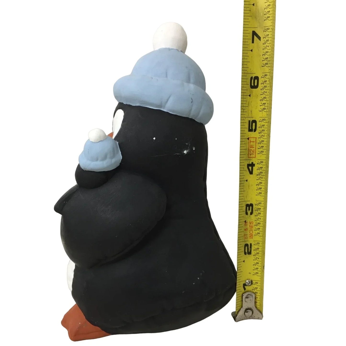 Vintage 1987 Ceramic Mother Penguin Holding Baby Penguin Figurine- Paint/Keep as is! A+ Stuff A+ Stuff