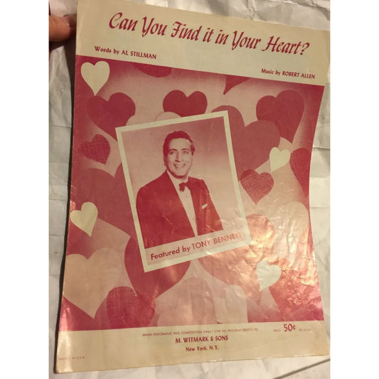 Can You Find It In Your Heart? By Al Stillman & Robert Allen Vintage sheet music - A+ Stuff