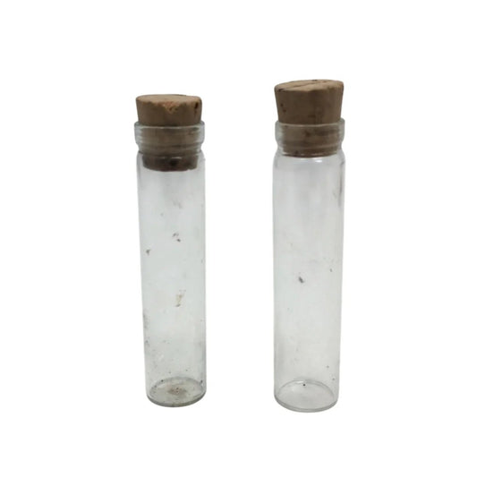 2 Mini Clear Glass Wishing Bottles/Vials with Corks - A+ Stuff - Glass - A+ Stuff