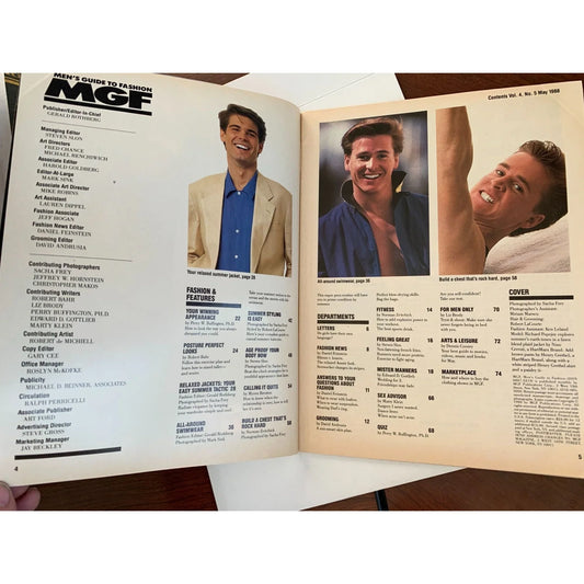 Vintage MGF MEN’S GUIDE TO FASHION Magazine May 1988 - A+ Stuff