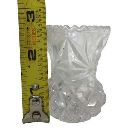 Small Antique Vintage Cut Glass Toothpick Holder A+ Stuff A+ Stuff