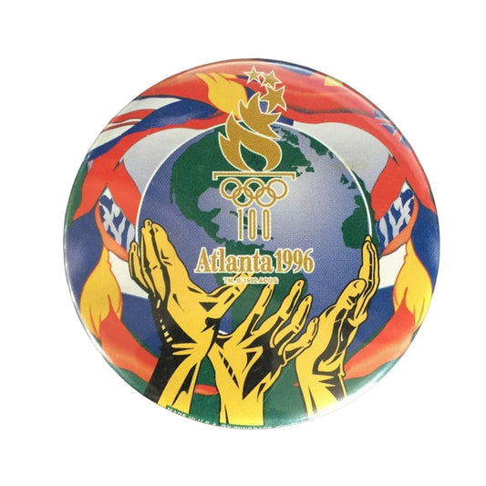 Vintage Atlanta 1996 Olympics Collectible Pinback Button Pin- Made in USA A+ Stuff A+ Stuff