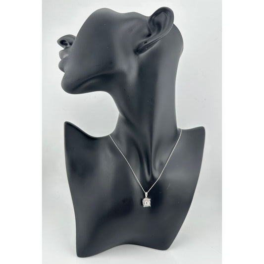 Radiantly Beautiful 1/2 ct Diamond Necklace - Sterling Silver with 18" Chain