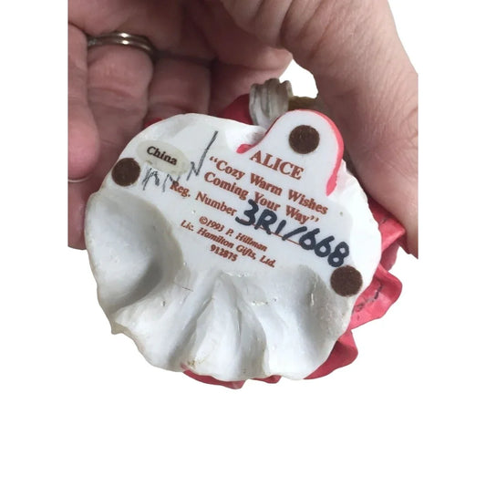 Vintage Cherished Teddies Alice "Cozy Warm Wishes Coming Your Way" Figurine #912875 - A+ Stuff