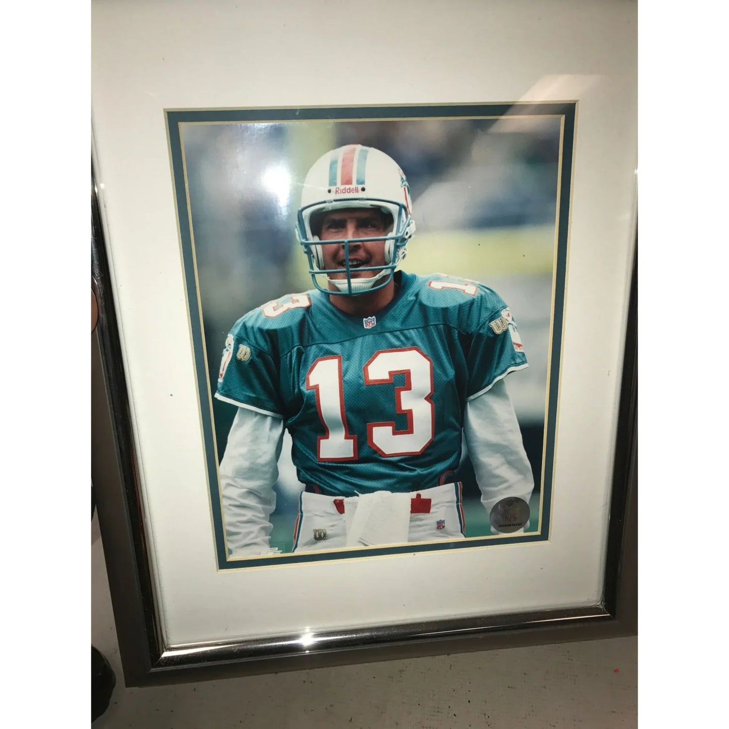 Vintage Collectible NFL Miami Dolphin Dan Marino Framed Photo - A+ Stuff