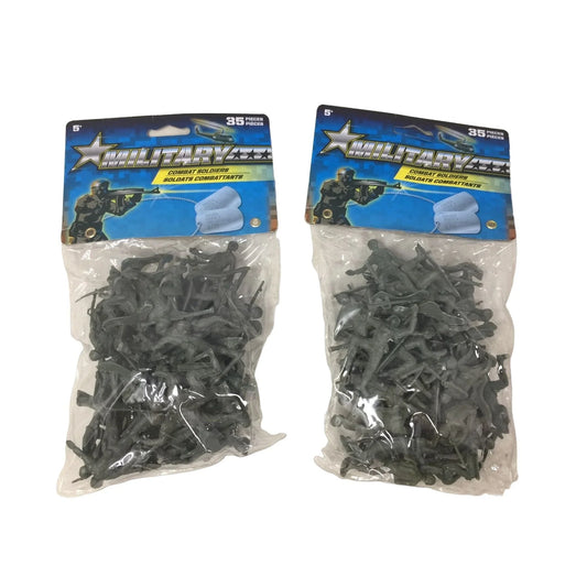 Greenbrier Games Toy Green Military Combat Soldiers (2 Packs with 35 Pieces in each) Greenbrier Games A+ Stuff