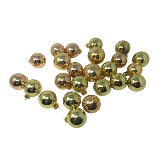 24 Gold Tone Christmas Tree Ornaments - A+ Stuff