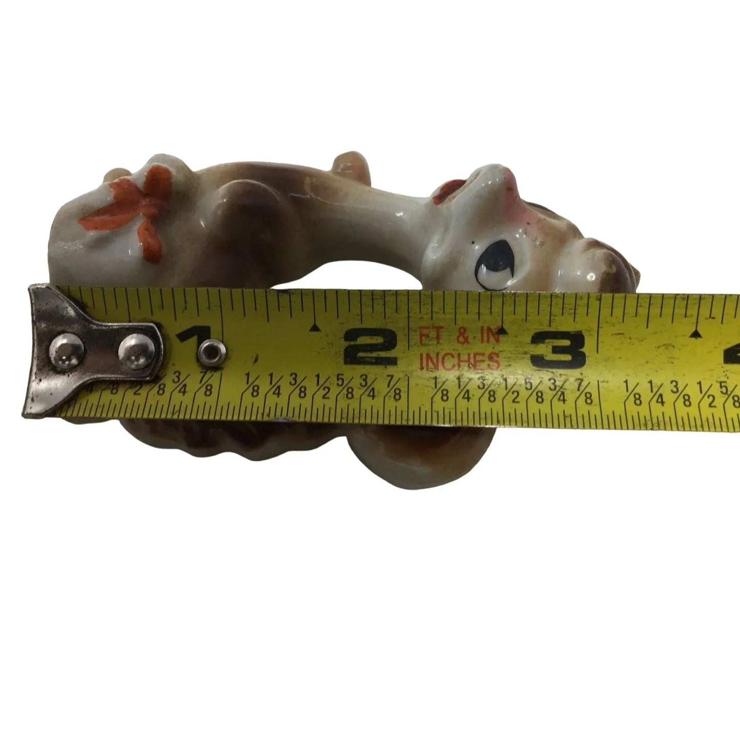 Vintage 1950s Pair of Hand Painted Ceramic Squirrel Figurines A+ Stuff A+ Stuff