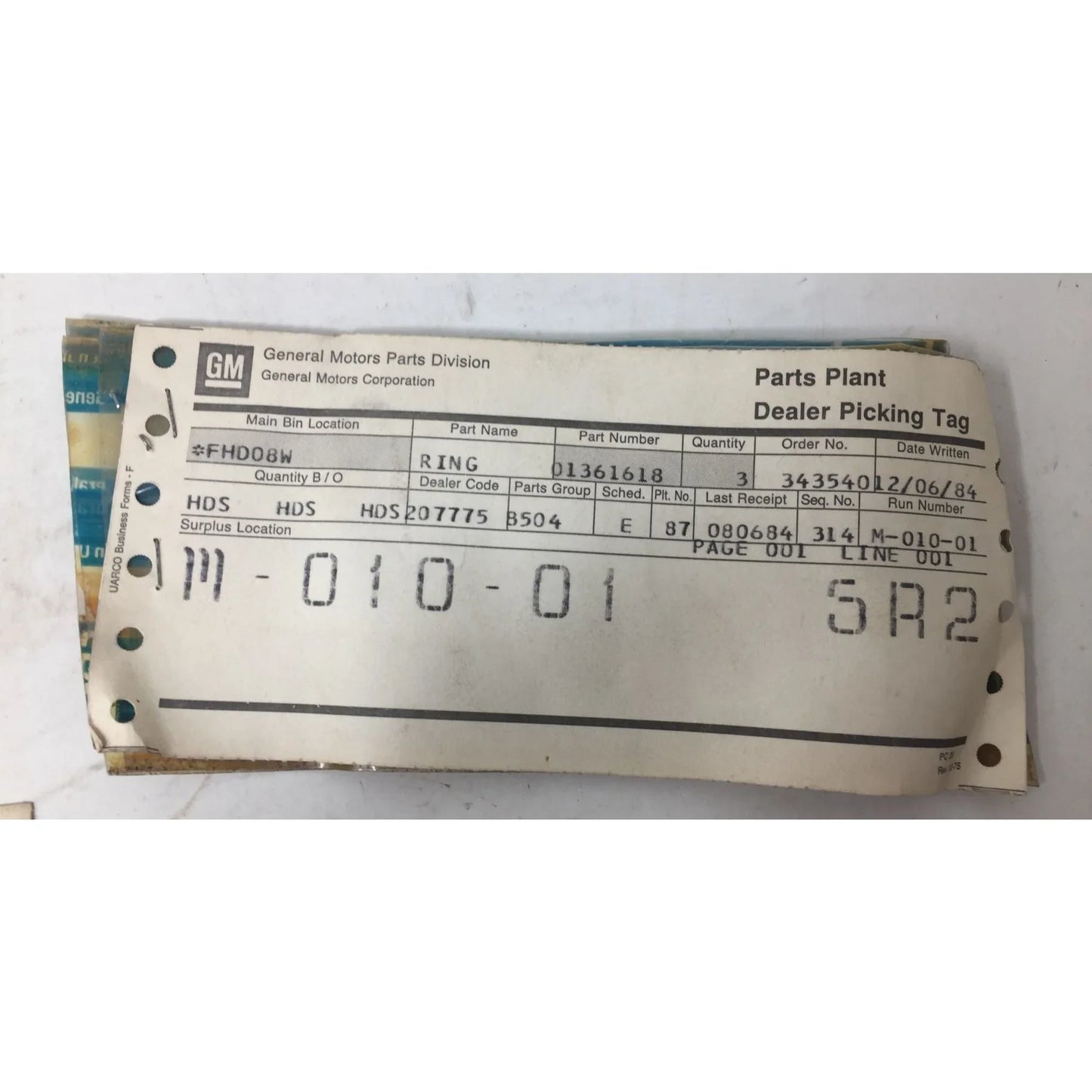 GM General Motors RING Part #1361618 New old Stock gm/ general motors A+ Stuff