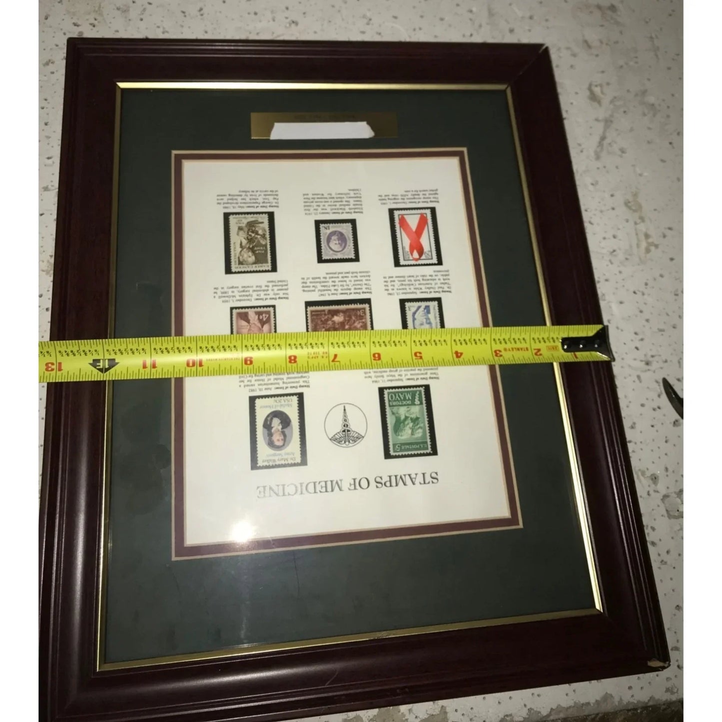 Stamps of Medicine Framed Collection - about 16 by 13 inches - A+ Stuff