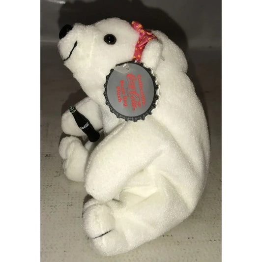 Vintage Coca Cola Polar Bear Bean Bag Plush with Tags Style #0110 - A+ Stuff