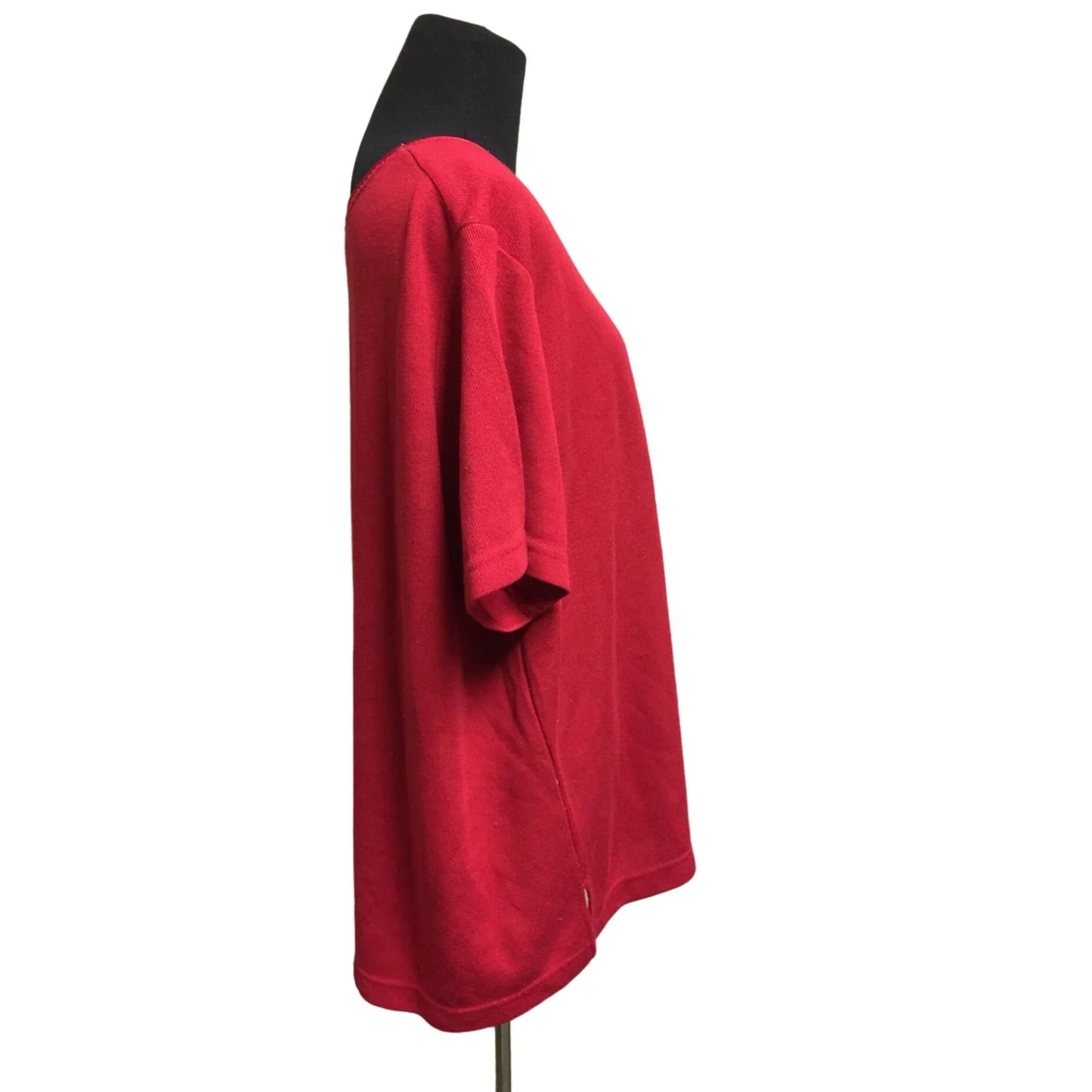 Carolyn Taylor Woman Essentials Womens Size 2XL Red Short Sleeved Shirt - A+ Stuff