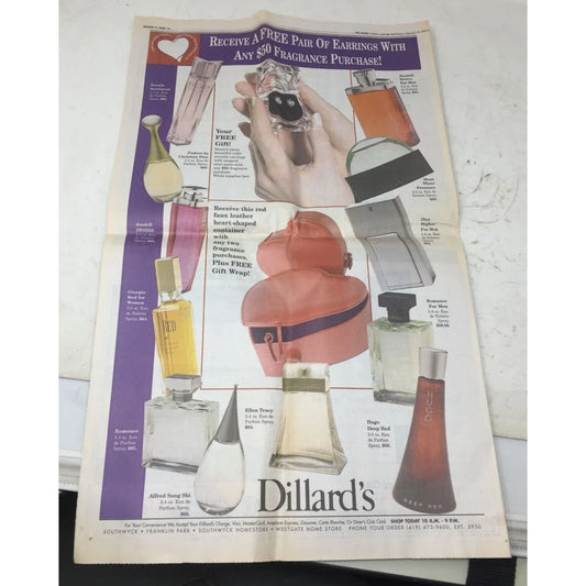 Vintage Collectibles Newspaper The Blade Feb. 13, 2002 the blade A+ Stuff