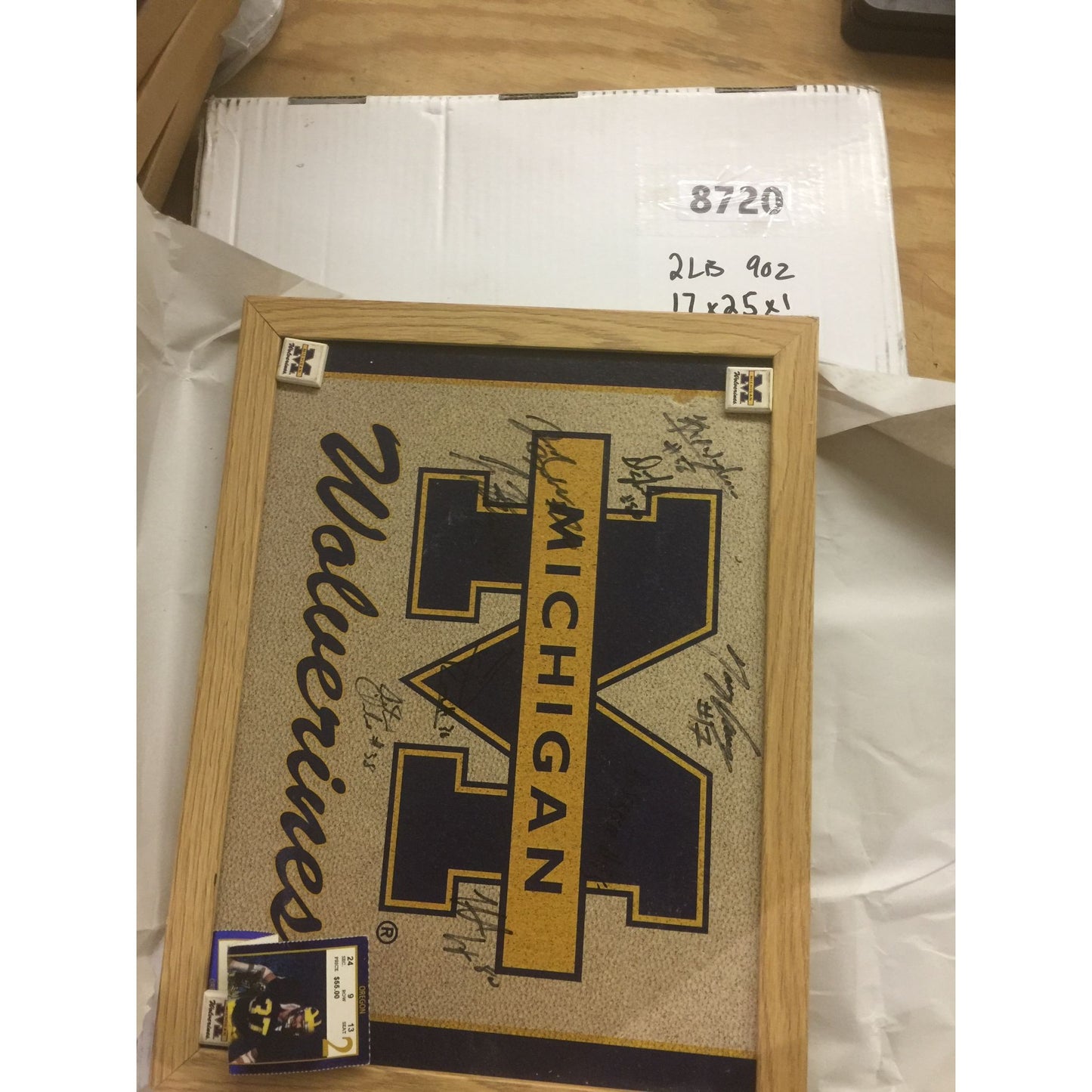 University of Michigan Wolverines Collectible from Sept. 8 2007 Game Vs Oregon - UM Bulletin Board