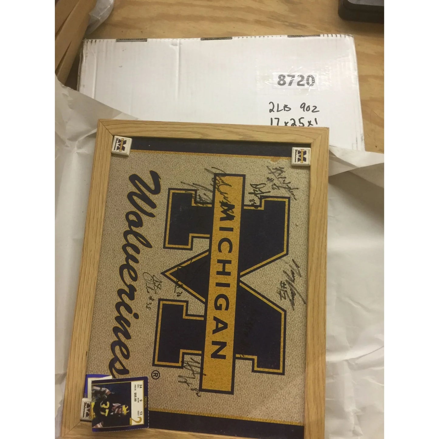 University of Michigan Wolverines Collectible from Sept. 8 2007 Game Vs Oregon - UM Bulletin Board - A+ Stuff