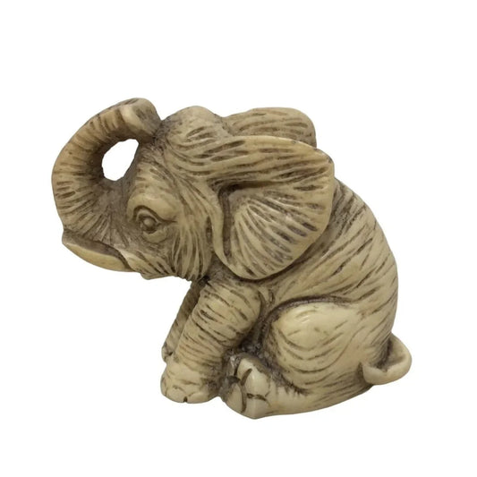 Vintage 1960s Resin Baby Elephant Figurine Made In Italy A+ Stuff A+ Stuff