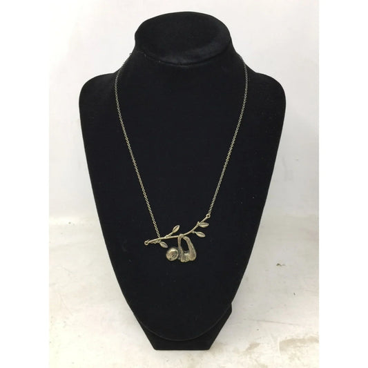 Womens "Drop It Like A Sloth" Gold Tone Necklace A+ Stuff A+ Stuff