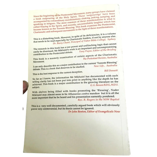 The Toronto Blessing and Slaying in the Spirit Paperback Book by Nader Mikhaiel - A+ Stuff