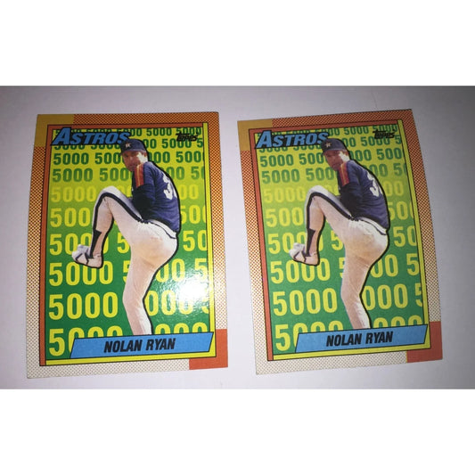 Vintage Topps 1990 #4 Nolan Ryan- 5,000 Strikeouts Collectible Baseball Cards - A+ Stuff