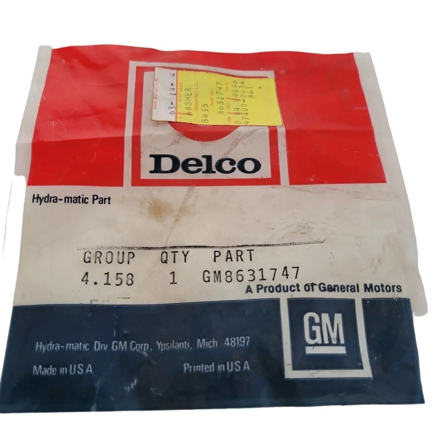 Delco Hydra-matic Part #8631747 WASHER New old Stock delco A+ Stuff