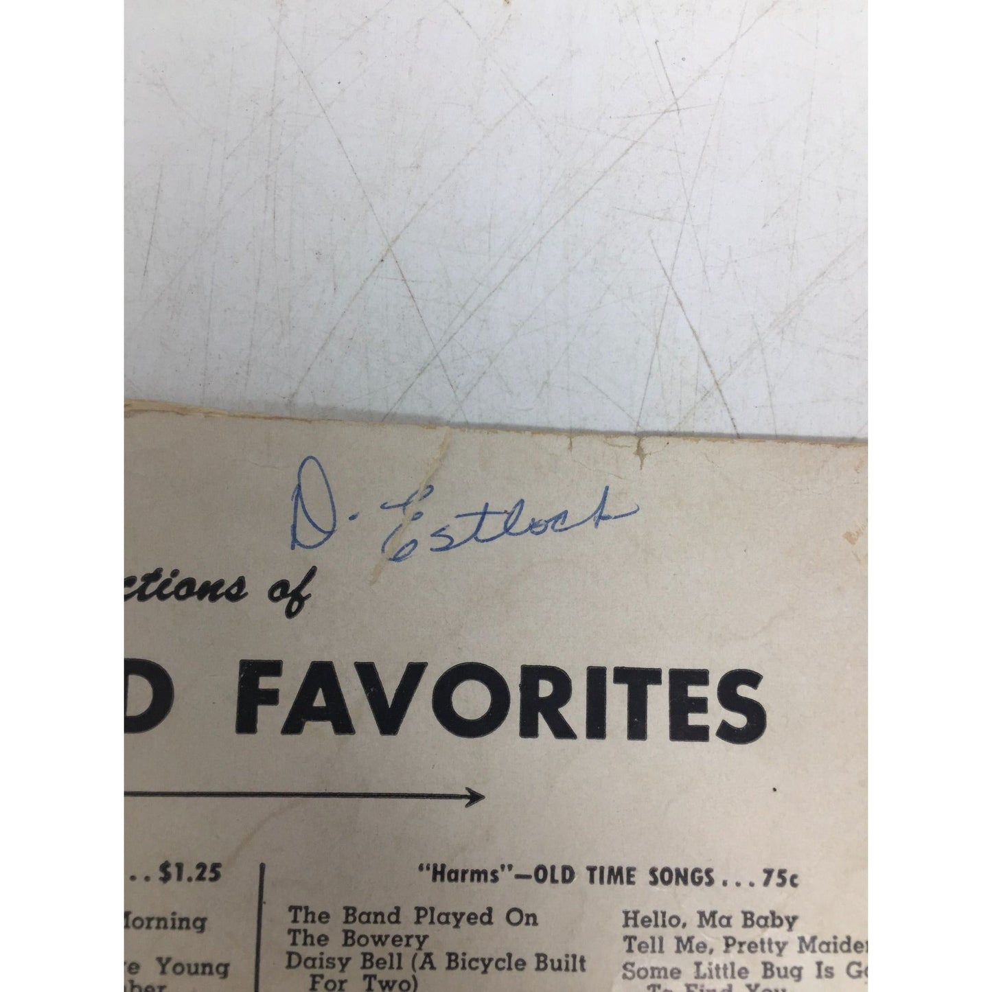 Vintage Sheet Music for "Don't Take Your Love From Me" A+ Stuff A+ Stuff Sheet Music