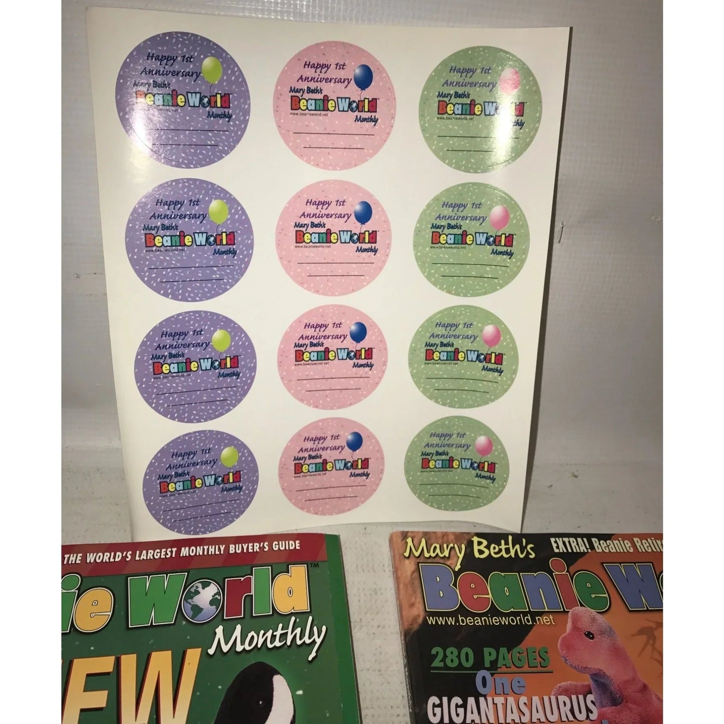 Set of 4 Vintage Mary Beth's Beanie World Monthly Magazines for TY Beanie Babies - A+ Stuff